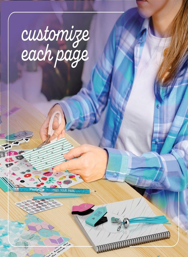 Pretty Me DIY Journal Kit for Girls - Gift for 8-14 Year Old Girl - Cool Birthday Gifts Ideas for Teens - Fun, Cute Art & Crafts Kits for Tween Teenage Kids- Scrapbook & Diary Supplies Toy Set - Image 4